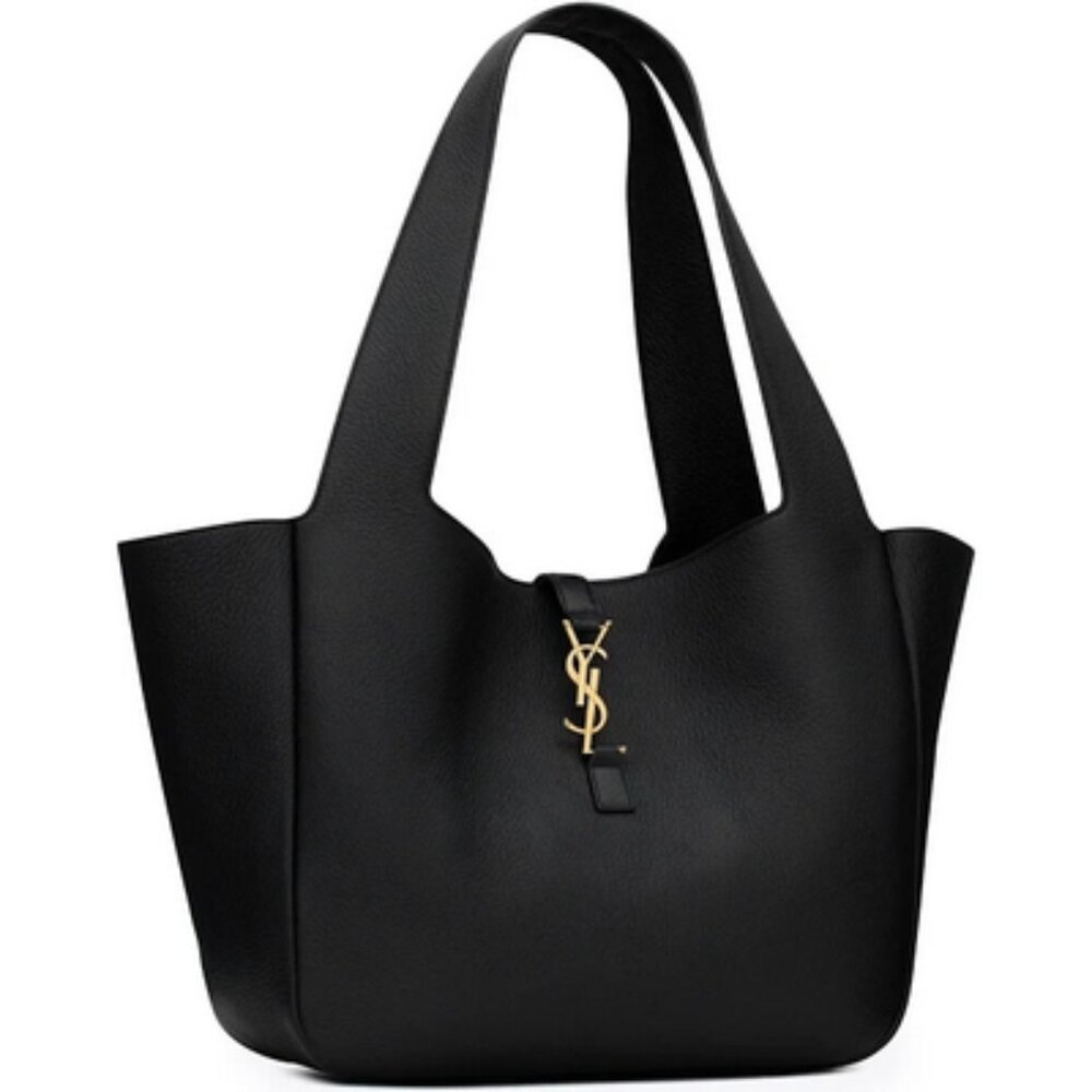 Saint Laurent Le 5A7 Large YSL Shoulder Hobo Bag in Smooth Leather  BLACK